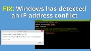 How to Fix IP Address Conflicts Any Version of Windows