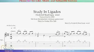 Study In Ligados (Frederick Noad) for Classical Guitar with Tab