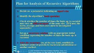 CH02-Analysis of algorithms 3 - Mathematical Analysis of Recursive Algorithms