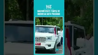 French President Macron Visits Borobudur Temple With Indonesian President | #shorts