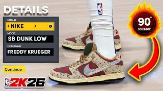 NBA 2K26 Shoe Creator: Nike SB Dunk Freddy Krueger