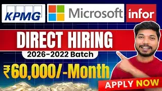 🚨Microsoft, KPMG & Infor Hiring 2025 | Off Campus Drive for Freshers | Apply Today