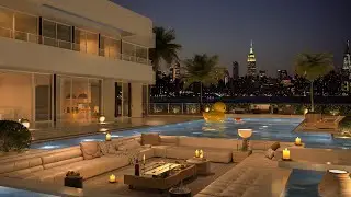 Harmonious Night Jazz Refuge - 4K Tranquil Setting in a Sophisticated Lounge for Relaxation, Focus