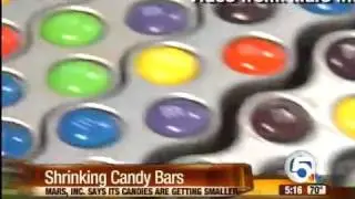 Candy bars getting smaller