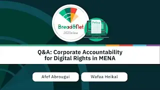 Q&A: Corporate Accountability for Digital Rights in MENA. [Bread&Net 2020 Session]