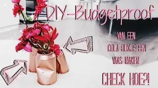 DIY || Budgetproof kamer decoratie || Hoe maak je van een cola blikje een vaas?!