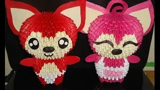 How to make 3D Origami Fox - Hướng dẫn xếp con C&aacute;o Origami 3D