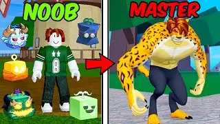 Noob to Max Level USING EVERY FRUIT in Blox Fruits Part 1