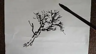 画树枝想要快而不乱，活而不花，那就要牢记这两个法则方能做到。