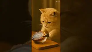 Cat Cutting Meat-Shaped Stone | Cute Funny Short with National Palace Museum Treasure #CatShorts