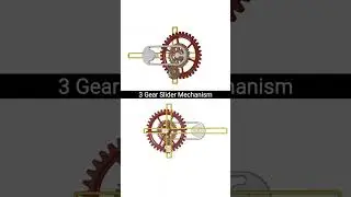 3 Gear slider mechanism #mechanism #engineering #3ddesign #solidworks #cad