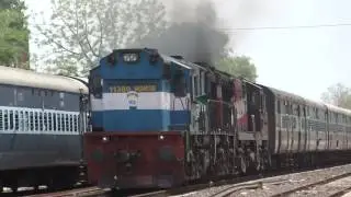 Chugging Smoking ET WDM3D + WDM3A ALCO 11093 Mumbai - Varanasi Mahanagari Express : Indian Railways