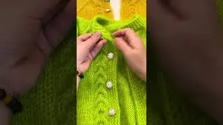 How to attach buttons to a sweater? #dgjiayan #sweaters #knitted