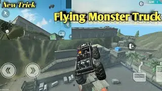 How To Fly Monster Truck In Training Ground-Free Fire|All New Bug/Trick|Flying Monster Truck In Air|