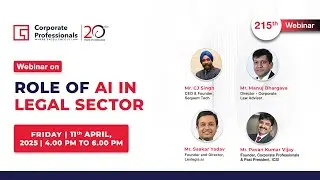 215th Webinar on &ldquo;Role of AI in Legal Sector&rdquo;