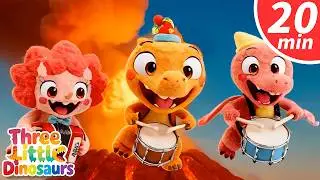 20-Minute Dinosaur Songs | Nursery Rhymes | Dinosaurs for Kids | Toddlers, Kids, Babies Songs