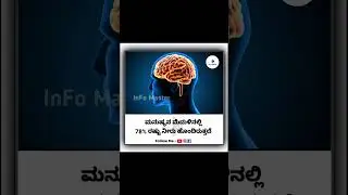 Human Brain Water Percentage 🔰 | Kannada Facts | Info Master