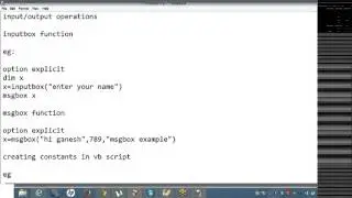 VB Script in QTP- QTP  Online Training BY Garuda Trainings