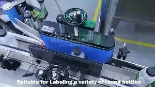 Automatic round bottle sticker labeling machine