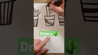 Full video ☝🏼Draw plants with me! #drawplants #artclass #drawingtips
