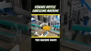 Square Bottle Labelling Machine #machines #automation #Bottles #labelling #jar #packaging#tmm #food