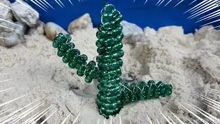 Kaktus aus Perlen selber gestalten, Landschaft, 10 min, Perlen, Draht,