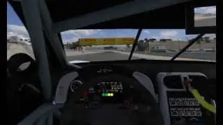 Corvette onboard at Laguna Seca in iRacing