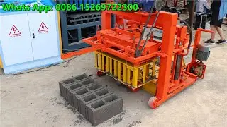 QT40-3A small movable cement solid brick maker / hydraulic egg laying concrete block machine price