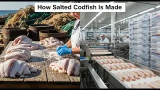 How Salted Codfish Is Made | Modern Cod Fishing Technology | Food Factory