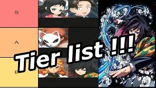 CHARACTER TIER LIST!! |Demon Slayer The Hinokami Chronicles|