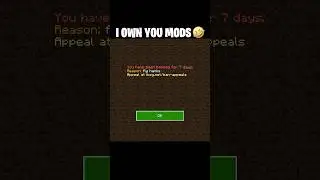 I KNOW HOW TO UNBAN MYSELF😊 #minecraft #shorts
