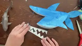 DIY paper plate shark