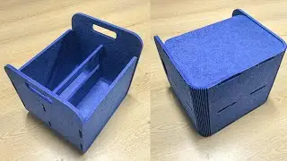 Felt Board Cutting & Grooving | Make a Felt Storage Box Fast | AMOR CNC
