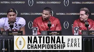 Hear what Nick Saban, Tua Tagovailoa, & Da'Ron Payne said following Alabama's epic win over Georgia