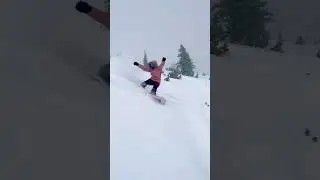 Pow turns are my favorite ❄️👄#snowboarding #girl #winter #austria