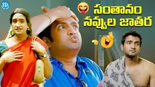 Santhanam Funny Comedy in Lady Getup | Simham Puli Telugu Movie Scenes | iDream HD Movies