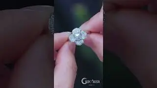 2ct Flower Design Micro-pave Setting Ring
