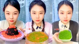 Chinese Colorful Fish Roe ASMR Eating | Soft Pop & Crunch Seafood Mukbang #44