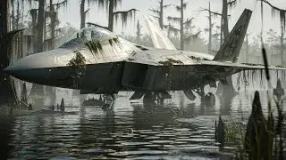 Unbelievable Abandoned in the Swamp for Decades — F-22 Raptor Restored From Rust