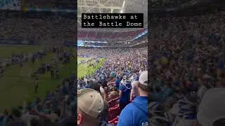 Battlehawks Fans sing #sweetcaroline in the Battle Dome #battlehawks #therock #xfl #football #stl