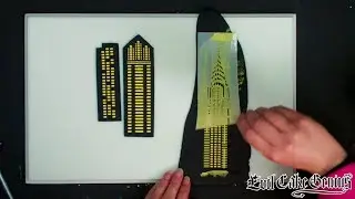 Free Skyscraper Windows Cake Stencil Set
