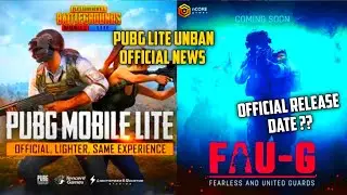 FAUG GAME RELEASE DATE ? PUBG MOBILE LITE OFFICAL NEWS | PUBG MOBILE LITE UNBAN NEWS