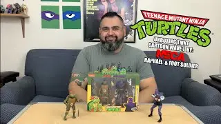 Unboxing TMNT Neca Wave Cartoon Raphael vs Foot Soldier en espa&ntilde;ol