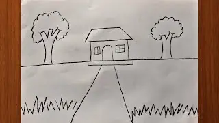 Scenery drawing technique in very short time | Drawing for Beginners | Masum Arts Studio