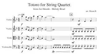 Totoro for String Quartet - Sheet Music