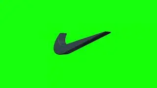 Nike Logo Icon Revolving 3D Animation Loop on Green Screen | 4K | FREE TO USE