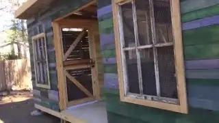 Uskichitto Retreat Center chicken coop and goat barn.