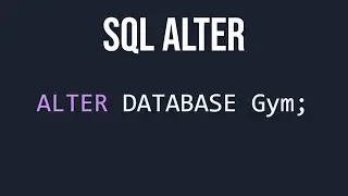 How to Alter a Database in SQL