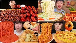 3x Speed Eating Sound MUKBANG/ Korean Spicy Noodles Eating
