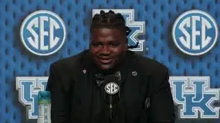 Watch Kentucky Offensive Lineman Marques Cox 2024 SEC Media Days